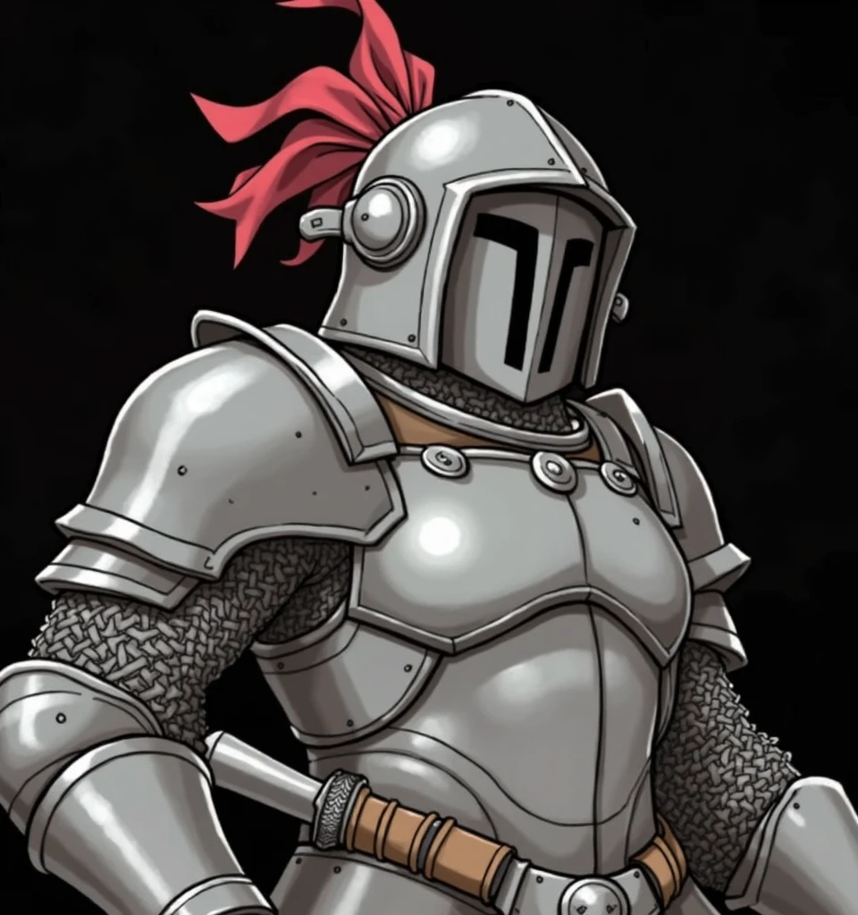 kardia, 1girl, solo, standing, armor, helmet, faceless, knight, visor \(armor\), plume, ((heart)), looking at viewer, (((close-up, portrait, upper body))), chestplate