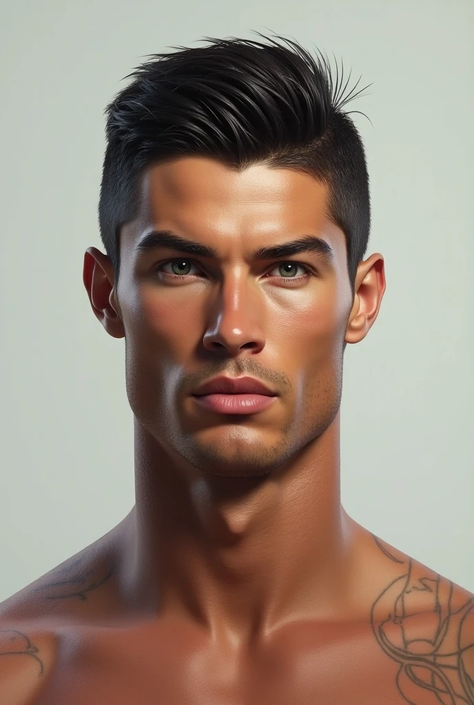 "Cristiano Ronaldo smiling picture is a real masterpiece with masculine beauty, perfect anatomy. Olpntng style, colorful rainbow, t-shirt design, clean design, epic Instagram, artstation, full of color paint streaks, wlop, contour. When you look at his beautiful eyes, you will see clearly every small detail and perfect line, every detail on the skin is beautiful in 8K quality , people will be captivated by the confidence radiating from every look. The face is drawn meticulously in every detail with 8K image quality.''