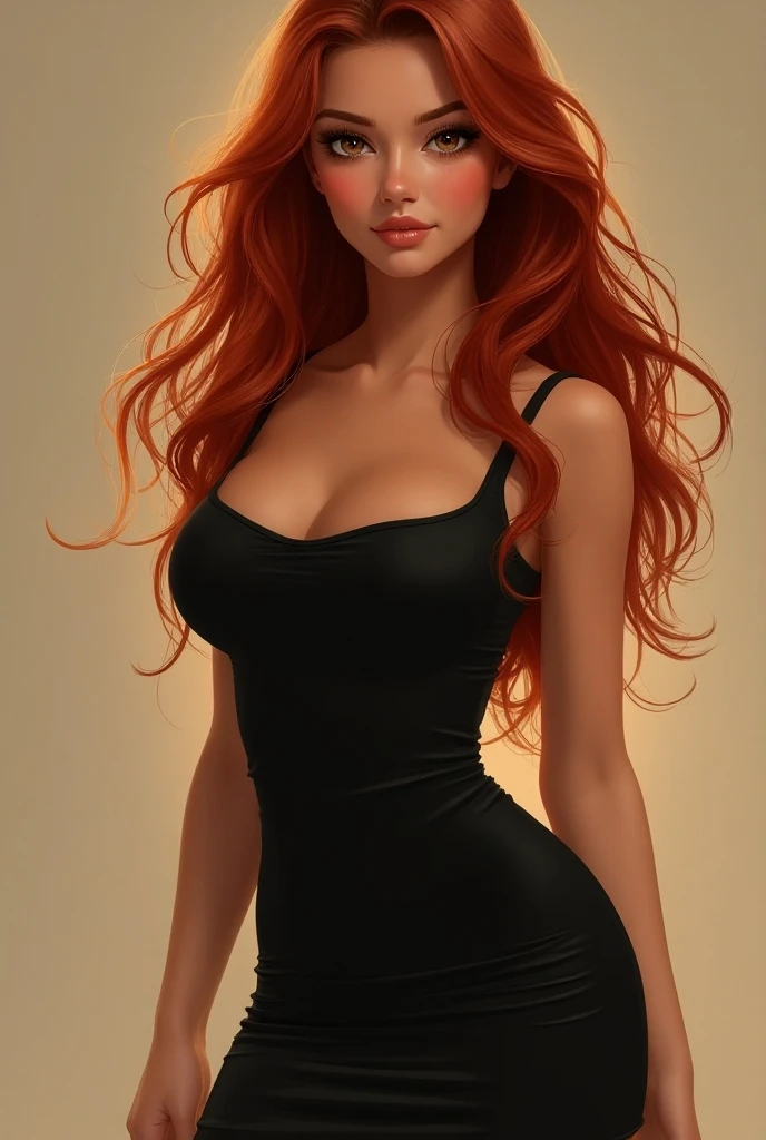 front hyperrealistic full body picture of a beautiful naked woman with red hair