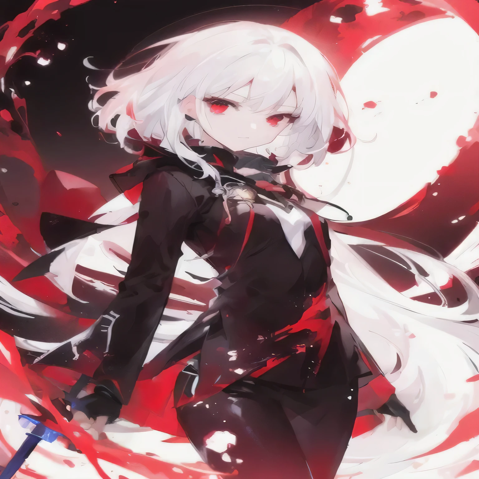 Highest quality I have long hair Gray Hair Hata Kokoro Red eyes I don't have anything Odd Eye One person