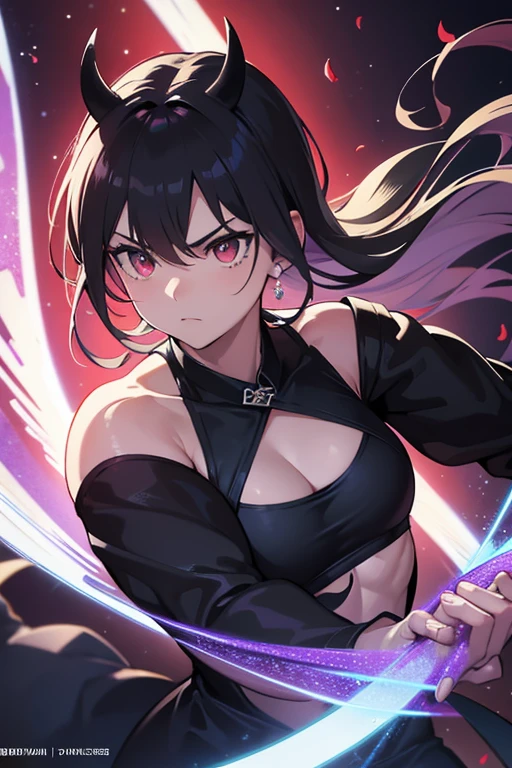 belo corpo,mulher jovem,short black hair , badass , colan,May,coxas torneadas,Evil Smile,juri han,chifres de cabelo,detalhes do corpo,low yellow lighting,raios de luz belo corpo detalhado