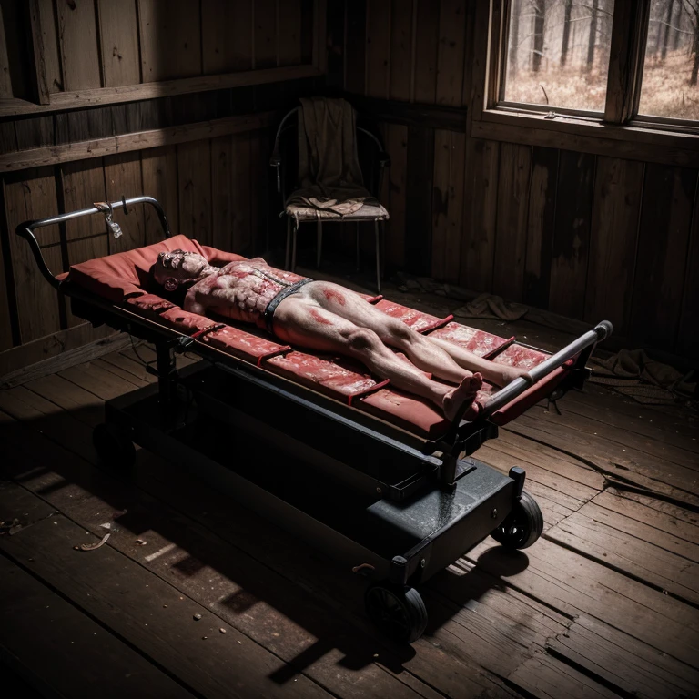 In the sterile, clinical confines of a modern hospital laboratory, an otherworldly horror story unfolds. The stark fluorescence of overhead lights casts an unsettling pallor on the scene. Amidst state-of-the-art medical equipment and sterile surfaces, a girl, patient zero, lies on an operating table, her skin pallid and veins pulsating with an unnatural energy. Cold, metallic surfaces bear grotesque scenes of blood-drenched rituals and the perverse delights of the vampiric , a chilling contrast to the antiseptic surroundings. Chains, rusted and stained with the remnants of unspeakable deeds, dangle ominously from medical apparatus, each link telling tales of cruel bondage. The malevolent spirits, ethereal and tormented, drift eerily in the air, bearing witness to the unspeakable atrocities that unfold. The floor, normally pristine, becomes a canvas of gruesome transformation as pools of coagulated blood surround the girl during her nightmarish metamorphosis. Her face contorts in agony, a sadistic smile playing on her lips, and her eyes ablaze with a cruel satisfaction as she revels in the orchestration of her vampiric rebirth amidst the chilling hospital backdrop. Twisted limbs and entrails, remnants of the transformation, add an extra layer of gory detail, rendering the poster a harrowing plunge into the abyss of modern medicine and sadism. Gory details intensify as the infected grapple with their inexorable transformation. Distorted visions and hallucinations afflict augmented realities, projecting horrific images onto the surrounding urban landscape. The interplay of moonlight and artificial illumination casts elongated shadows over the panicking crowd, heightening the surreal nature of this hellish descent.