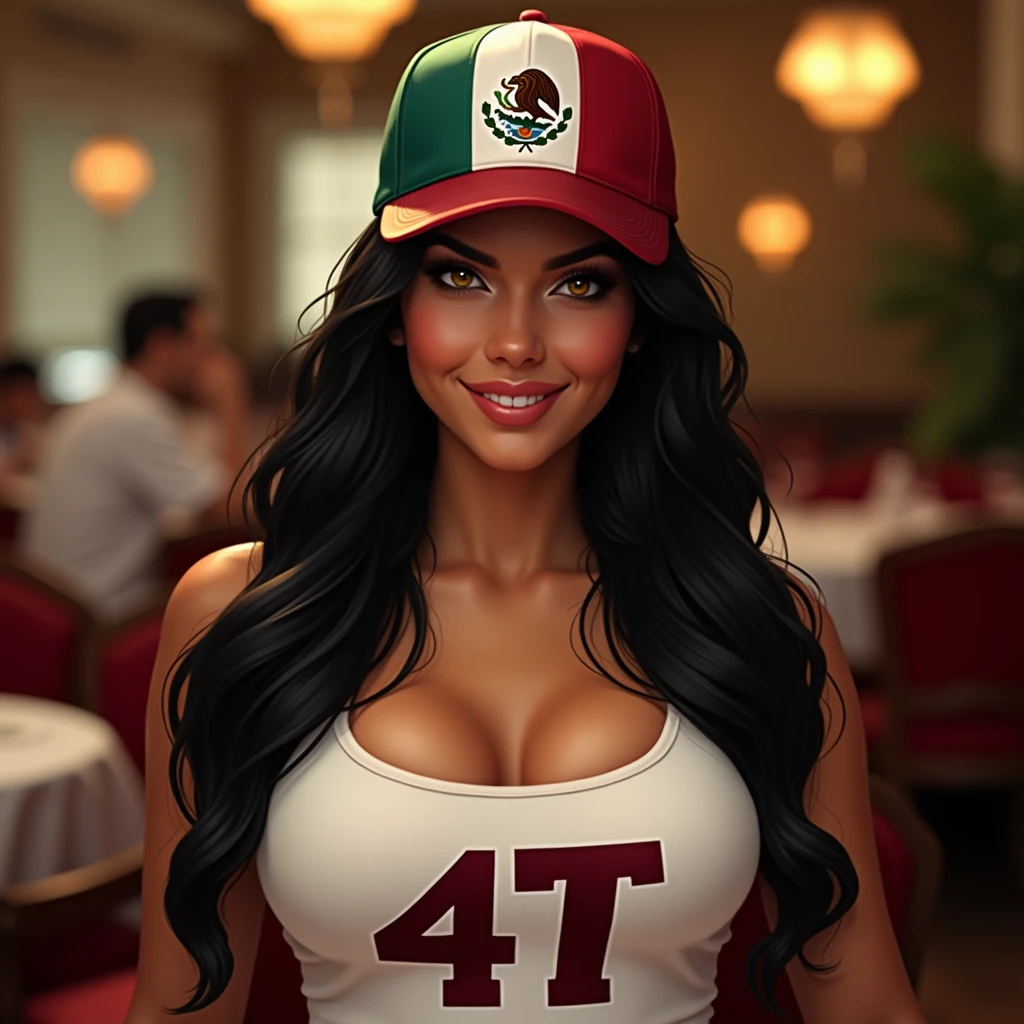 4K, Masterpiece, highres, absurdres, smiling,beautiful dark haired mod_woman, face focus , wearing a garterbelt, portrait, perfect mod_body,