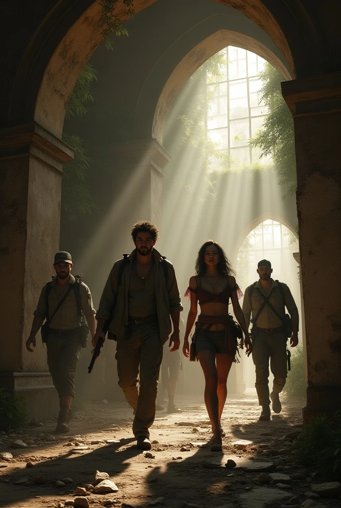 RICK AND CARL GRIMES IN A HORDE OF ZOMBIES, ALL THIS IS HAPPENING IN PERU