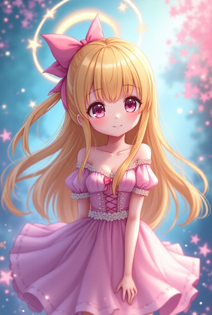 Beautiful long blonde　Blue Eyes　Princess in a pink dress　Gold Tiara　Long sleeve　Long skirt　Teary-eyed　 prison cell　dungeon-background　chained to the wall　arms up　cuffed