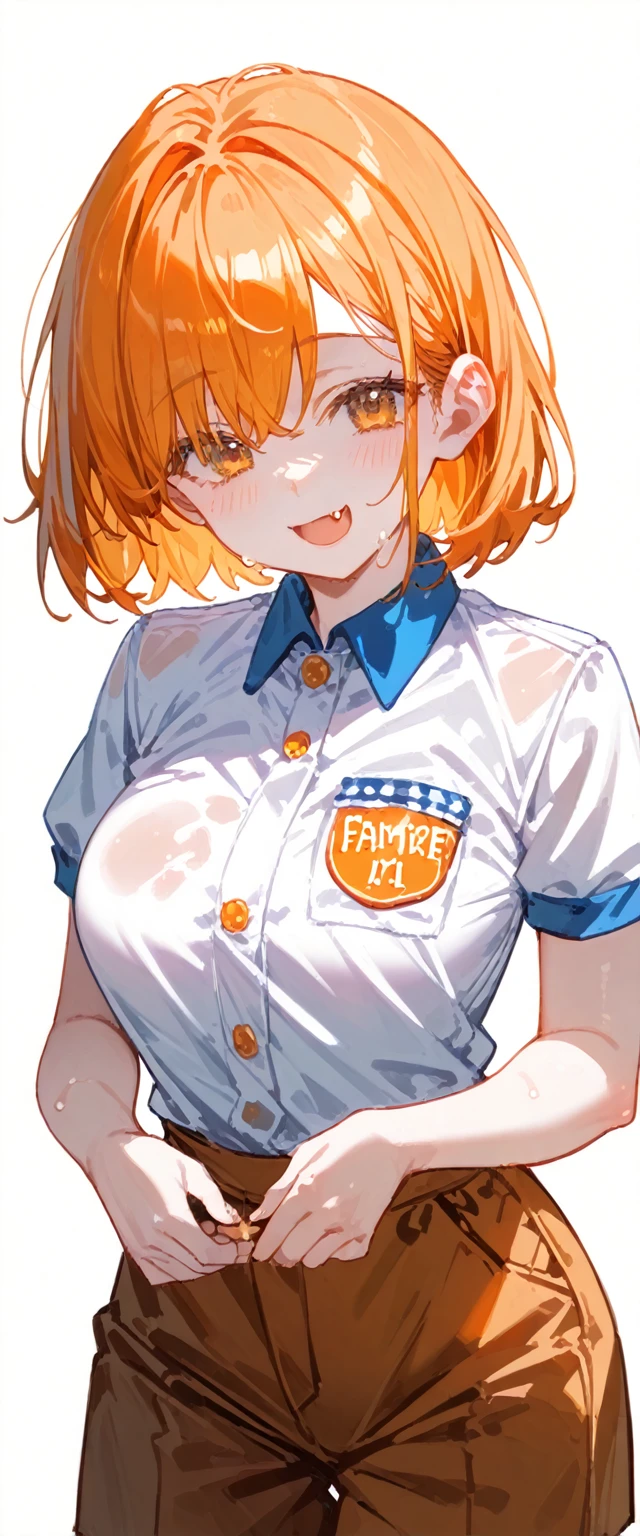 2heads, a tall chubby woman with 2 heads. She is wearing unbuttoned business attire. Deep cleavage. She is in a classroom. Teacher. She looks motherly, caring. Large circular glasses. She is smiling wide. She has messy orange hair in a bun. Ginger, pale skin, many freckles all over body. She is very tall. She looks mature. Blushing, aroused. Extreme freckles. Giant hard nipples. Kiss, kissing, making out, side kiss. POV breast squeeze, viewer grabbing breast. Viewer's arm grabbing breasts, POV boob squeezing. Lactating, milk dripping from nipples.