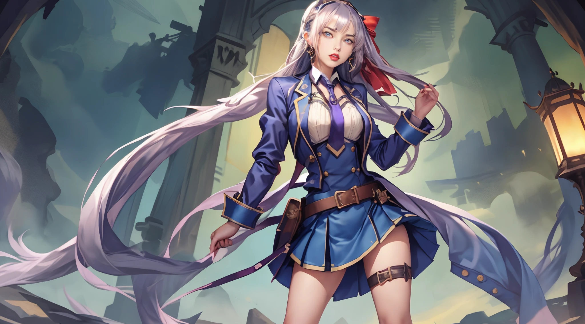 (Very delicate and beautiful:1.2)super model,,Beautiful breasts,voluptuous,【bike shorts】,,【3girls】,,Highest quality, High resolution, 8k,mini skirt,uniform,knife,Blue Flame.magic circle.