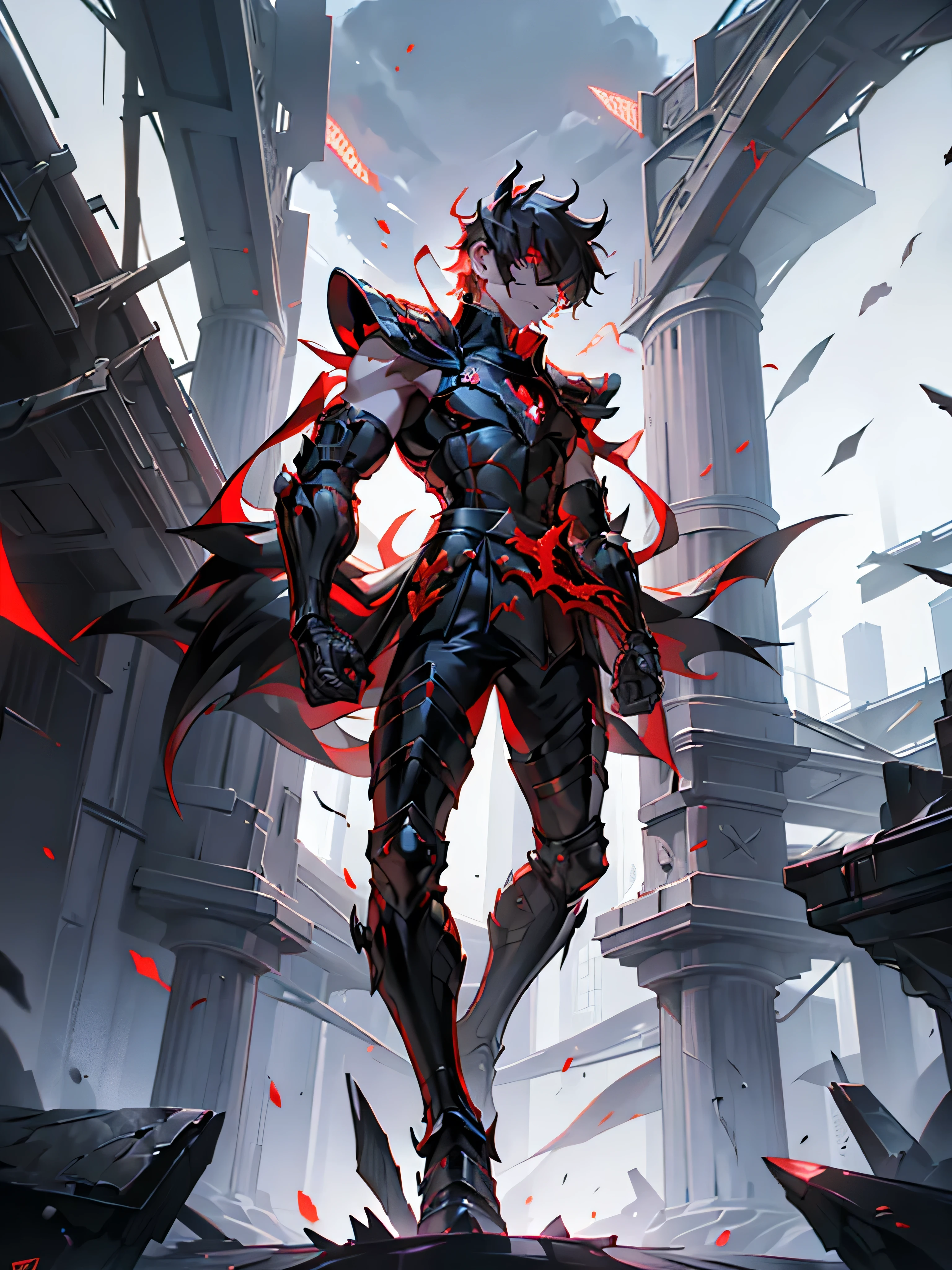1boy, (best quality, highres, ultra-detailed:1.2), realistic, studio lighting, vivid colors, [detailed background], cool, battle