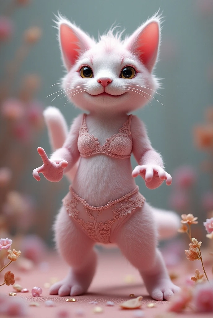 one girl, fox ears, , pure, cute naked, topless, a Woman alien mix, human Body, big tits, fox skin, alien fox nose but the Rest of the face ist human, (((whiskers))) big eyes, full black eyes, hybride 10 % fox 50 %alien and 40 % human, face mostly woman,furry at Body Arms and shoulders and neck, tits are human , nipples ,Cat eyes, slender No clothes,snake shed skin,fox  furr pink, fat lips, bimbo lips,tail, fangs, 