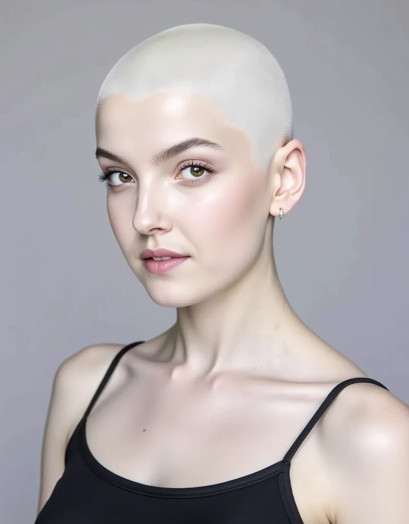 albino girl without hair 