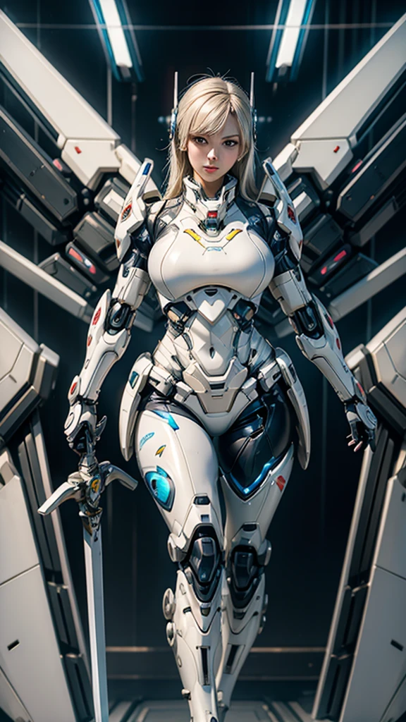 Female robot, instead of the foot of the wheel, preparing for the race to a hundred meters, full-length, Beautiful face, short hair retracted, indian((full body including legs)). The whole body is made of engineering parts, a robot. Parts of robotic limbs are visible. Evening sun, sports stadium, beautiful female android face, tilt head, interrogative gaze, smirk, cyborg, robotic parts, techno, rim light, vibrant details, luxurious cyberpunk, hyperrealistic, anatomical, microchip, elegant, , 8k, best quality, masterpiece, an extremely delicate and beautiful, extremely detailed, (realistic, photo-realistic:1.37), incredibly absurdres, robot, full body, preparing for the race to a hundred meters