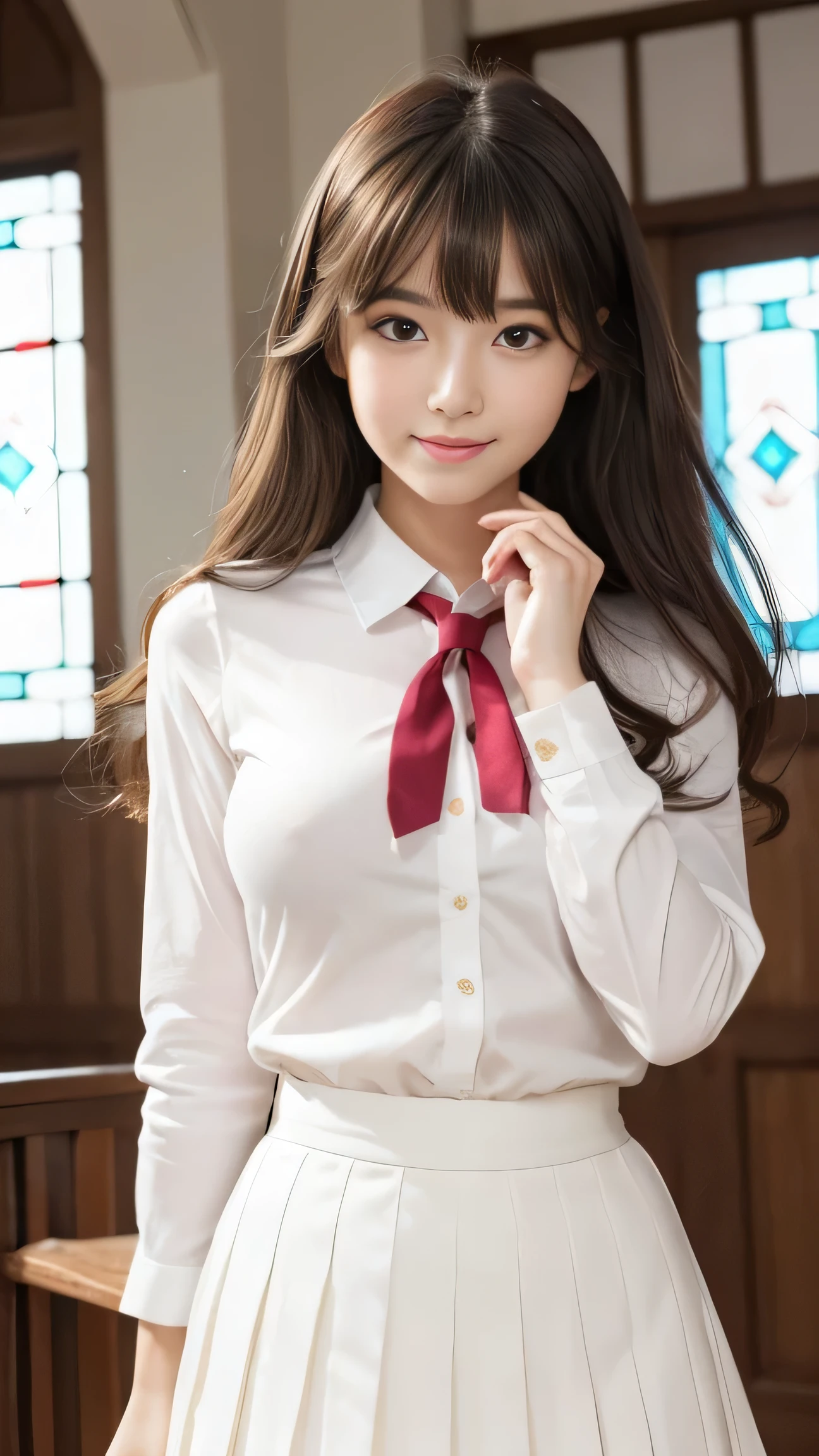 (super highest quality、ultra high resolution、8k、masterpiece:1.3)、beautiful woman with perfect figure:1.4、black hair、school uniform、((sailor suit))、(((((((no background))))))、cute、highly detailed face and skin、fine eyes、double eyelid、thin legs、best smile、(((alone)))、best smile、extraordinary beauty、age is 16 years old、perfect proportions、((raise your index finger))、tilt your face slightly、unparalleled beauty、navy blue skirt、pleated skirt、mini skirt,(panty shot)、Fluttering skirt、