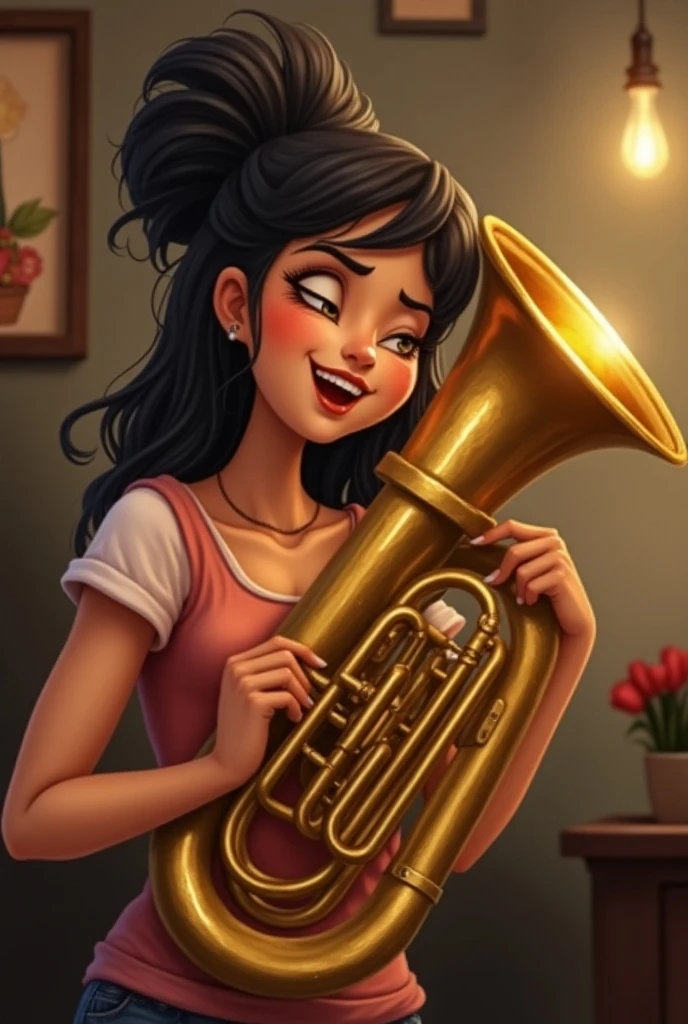 pre-Columbian musical group formed by Aztecs in the year 1455, instruments of the time, drums, conch flutes, well-formed faces, and dresses covering the breasts

