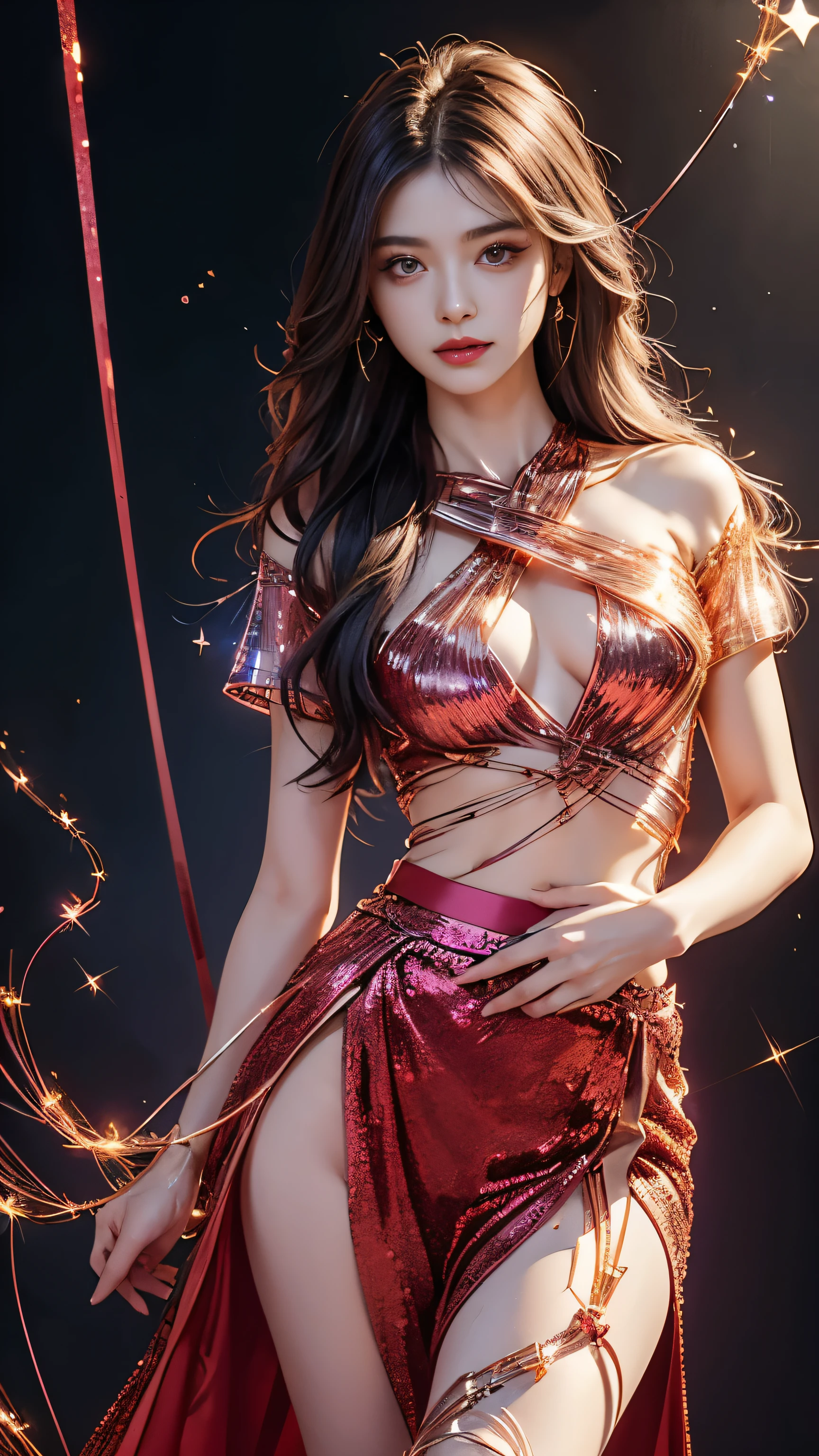 (realistic:1.3), finely detailed, quality, rembrandt lighting, (masterpiece:1.2), (photorealistic:1.2), (best quality), (detailed skin:1.3), (intricate details), dramatic, ray tracing, 1girl, japanese girl, 21 years old, detailed skin texture, (blush:0.5), (goosebumps:0.5), subsurface scattering, smiling, medium breasts, short hair curls, bangs, hair between eyes, (phoenix dress, fire, flames:1.2), high collar, puffy sleeves, short sleeves, (night, wide open field, night sky), <lora:phoenix_dress-1.0:0.8>