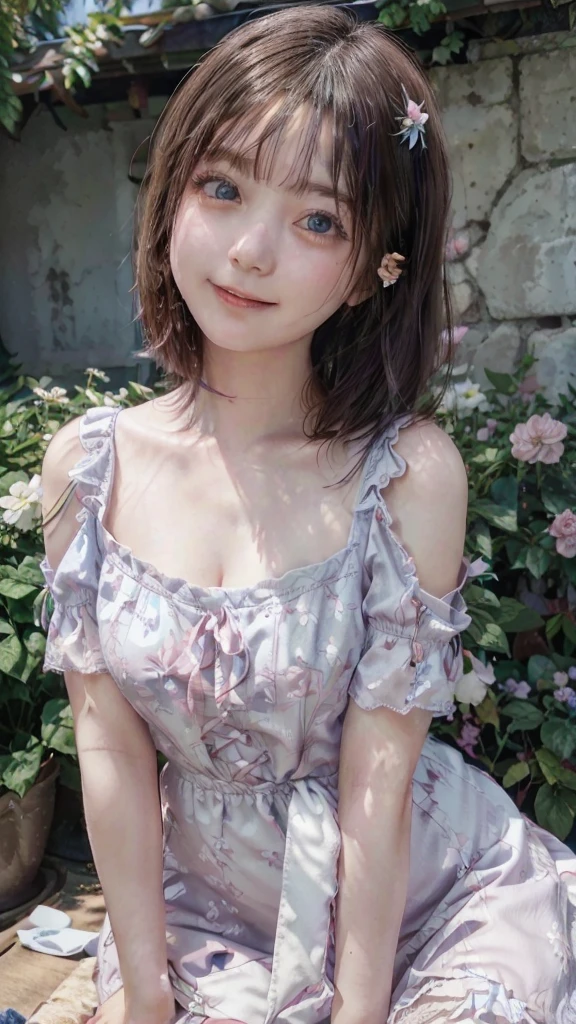 bare, beautiful girl, (((((small)))), Show faces, tongue sticking out, short hair, brown, 8ก, Professional photography, delicate, clear, In the forest, sun, light leak, Masterpiece, (beautiful)))), (reality)))), smile, amazing, angel, young, Shallow depth of field, 50 mm. F 1.8