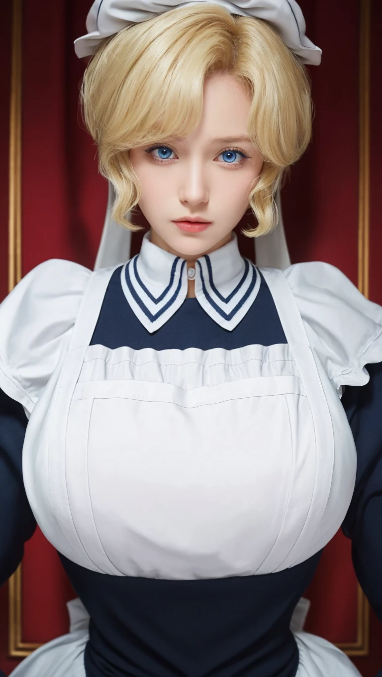 ((high resolution)), ((pale skin)), ((very pale skin)), Sophia Lillis, ((huge breasts)), in a Hogwarts uniform