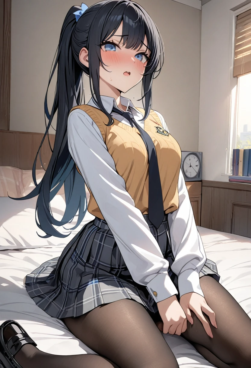 younger sister、high school girl、Small stature、Blazer Uniform、ponytail、Fancy Room、Best image quality、High resolution、masterpiece、super high quality、Spread your legs wide、striped panties、Orgasm Face 、Acme Face、アヘ顔でshout、Showing panties、Panties close up、In underwear、Very large breasts、close your eyes、Cowboy Shot、Low - Angle、Take off、Blushing、4K quality、Close up of private parts、lingerie、Spread your legs、Big Ass、Zoom in on the lower body、She spreads her legs wide、Spread your legs、at last、Striped Black Knee Socks、Very naughty pose、Exposed breasts and clitoris、Bitch、Show me your lower body、Please sit down、My crotch is wet with love juice、Sexy Face、Orgasm Facial、Sticking out tongue、Pay attention to the panties、take off your clothes、Shooting from below the crotch、shout、Surprised expression、Seduce the buttocks、Voluptuous thighs、Whipped ass、Very large 、Please open your mouth wide