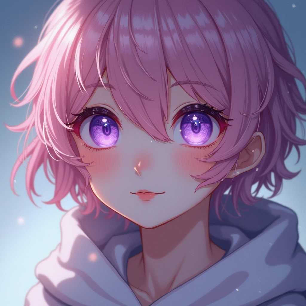 (masterpiece, best quality), 1boy,younge boy,???'s face,Children's faces,Juvenile faces,Lying on a huge amethyst stone,Amethyst Cave,infancy,Young age,Be red in the face,Short round face,Flat chin,Pink briefs,musculous, Short purple hair with a very light color,Heterochromatic eyes in gold and purple, 复杂,Black collar, nakeness, Skinny briefs,Pectoralis abdominal muscles,cleanness,vivd colour,(depth of fields:1.2),(abs),The upper part of the body,looking at viewert,Lying on a huge amethyst stone,Lots of amethysts,Asian people,chineseidol,upperbody closeup,the night,No light source