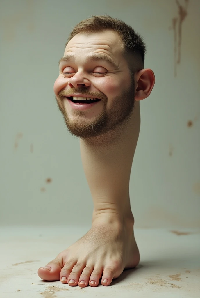 adolescent, , jovial, muscular, naked white guy showing his big thick hard penis, with a predatory look.
