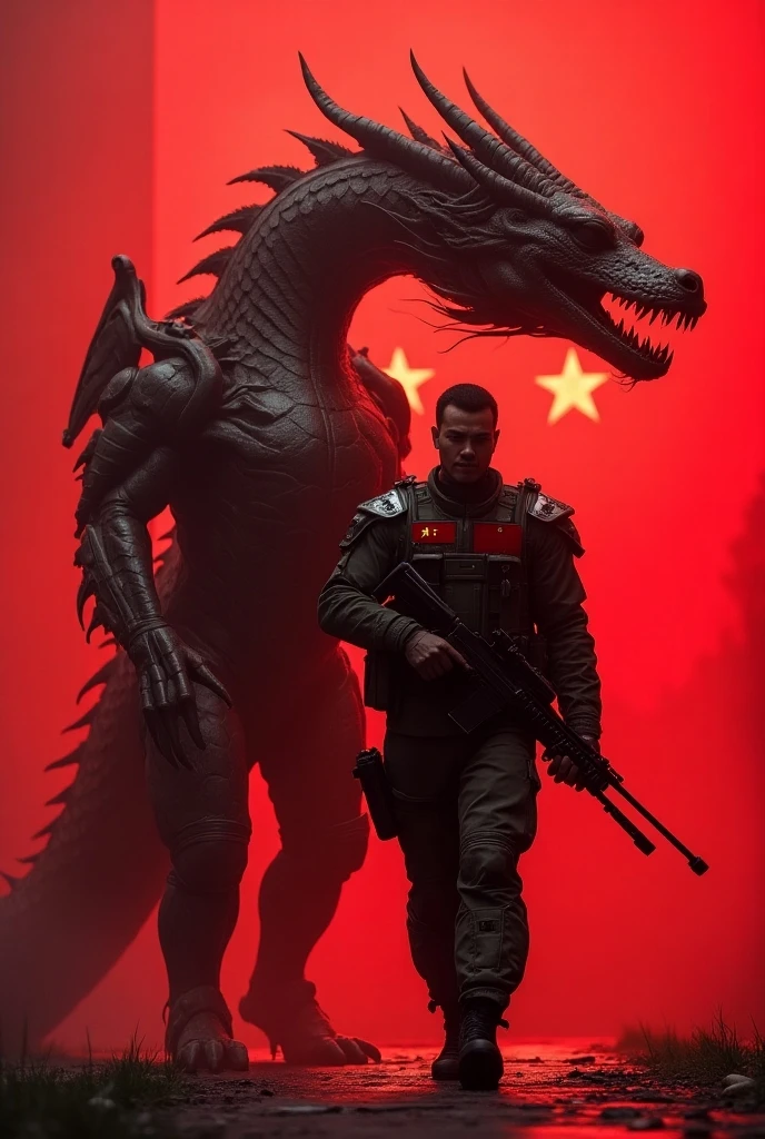 (Masterpiece) Extremely high-quality, ultra-detailed illustrations, ultra-high resolution, showing a handsome mature male 35 year old human hong kong policeman with muscular body, short hair and under-trimmed stubble, wearing a jacket, Surreal and charming. There are many Magic the Gathering cards floating in the air around the police, and a red dragon flies over the city in the background.
