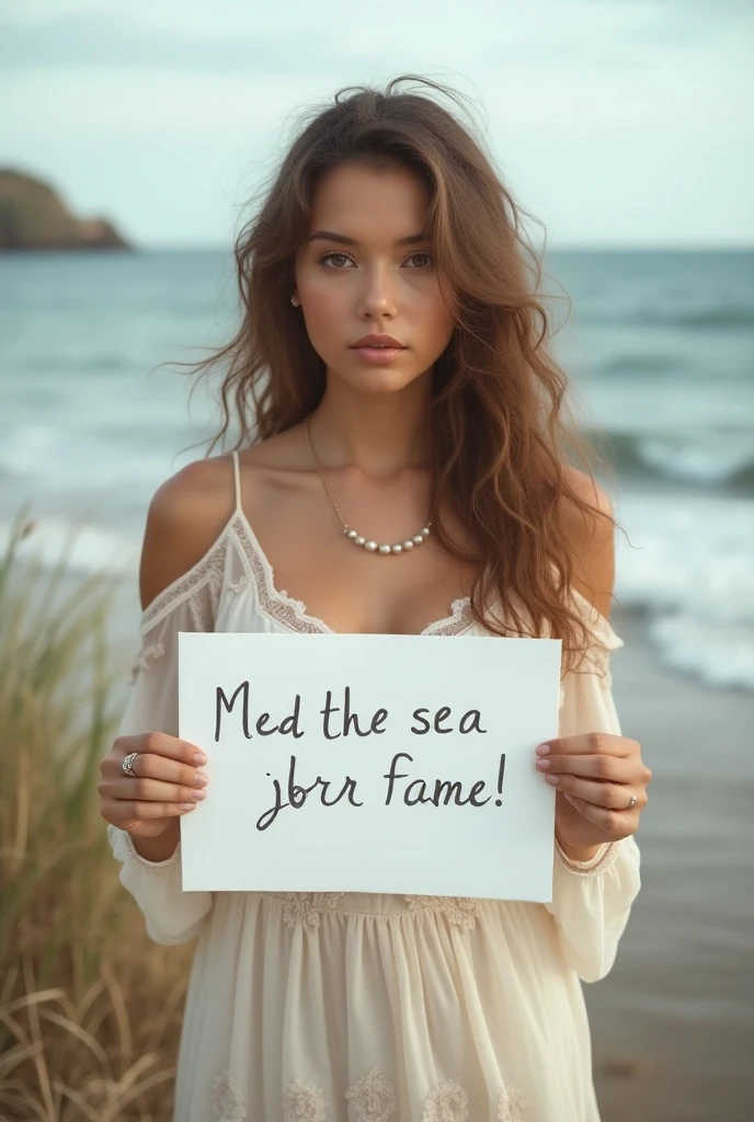 debby ryan, ((TOPLESS)), (((holding a white sign))), bride,smiling, wearing a white wedding dress, queen, sitting, on a yacht