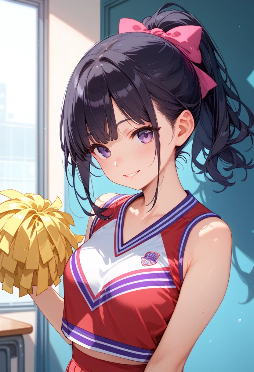 (((masterpiece))),(((High resolution))), (((perfect face))), (((Korean beauty))), (((Cheerleader))), big , skirt, panty shoot, ((top quality eyes)), ((detailed texture)), ((high resolution face))