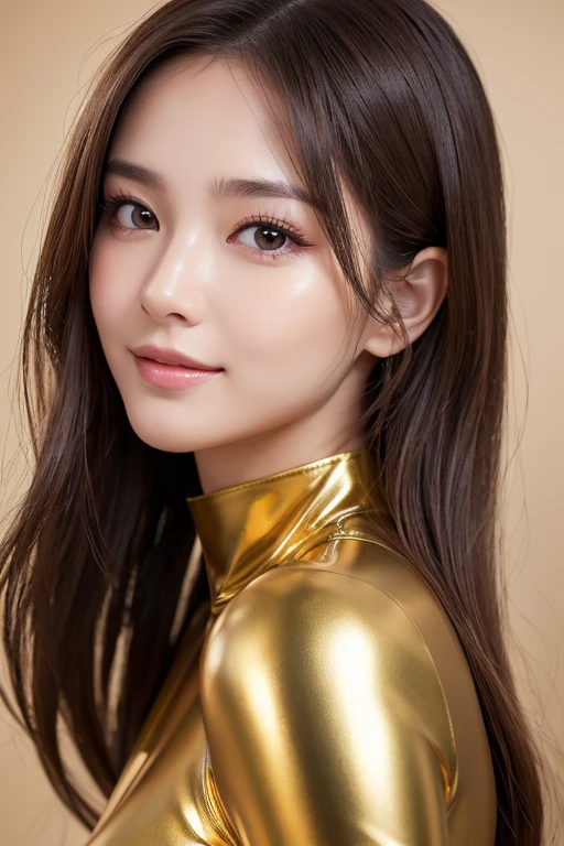 Giant beauty created using gene editing technology:1.3,Attractive Shandong female model,elongated face:1.5,Exaggerated body shape beyond the limits of human body:1.3,Superb physical strength and endurance,Sexy belly:1.3,paladin golden armor:1.3,Crotch,Smile,Perfect iris,Top quality,16k,Ultra-high resolution,Top-level detail presentation,real picture,Sony Master Lens