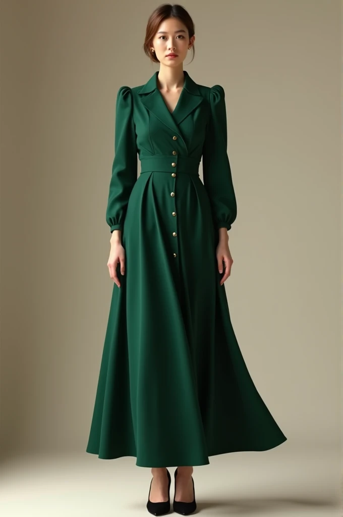 close_up portrait photo of 25 year old beautiful desilatte woman, (plain white background: 1.6), Green ethnic Abaya Style Suit, fashion photography, dynamic pose, facing viewer   <lora:DesiLatte_flux_lora_v2:1>âââ