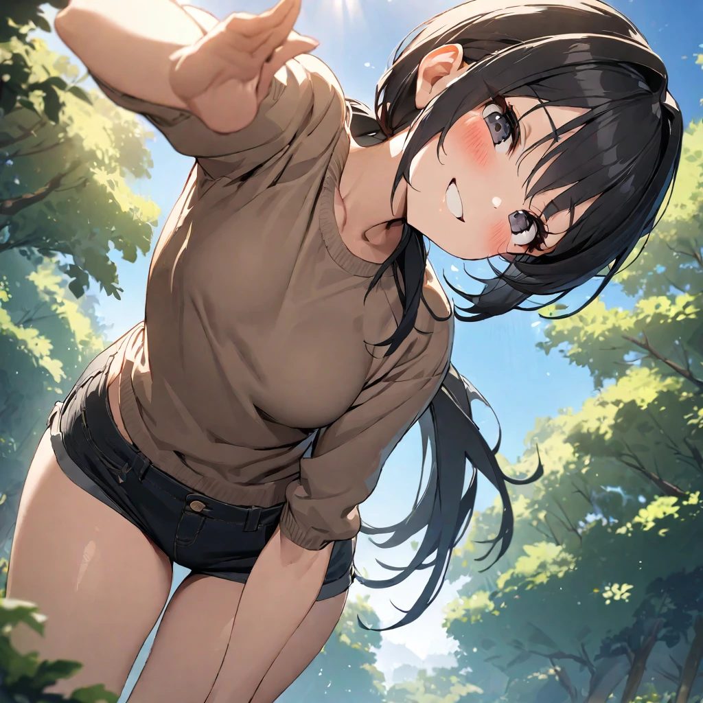 girl, naked,On all fours,Embarrassed face,Peeing,