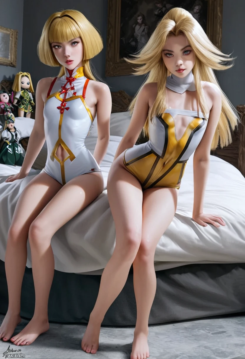 of expressions,BDSM,Slaves,rubbery,Red underwear,shackle,collars,NSFW,((best qualtiy,8K,tmasterpiece:1.3))),Clear focus:1.2,(layer cut,The large:1.2),Beautiful Women in Perfect Figure:1.4,Slender abs:1.2,Moist body:1.5,Highly Detailed Face and Skin Textur,Detailed eyes,二重まぶた,whaite hair,Open legs in bed,Blushing and drooling in the mouth