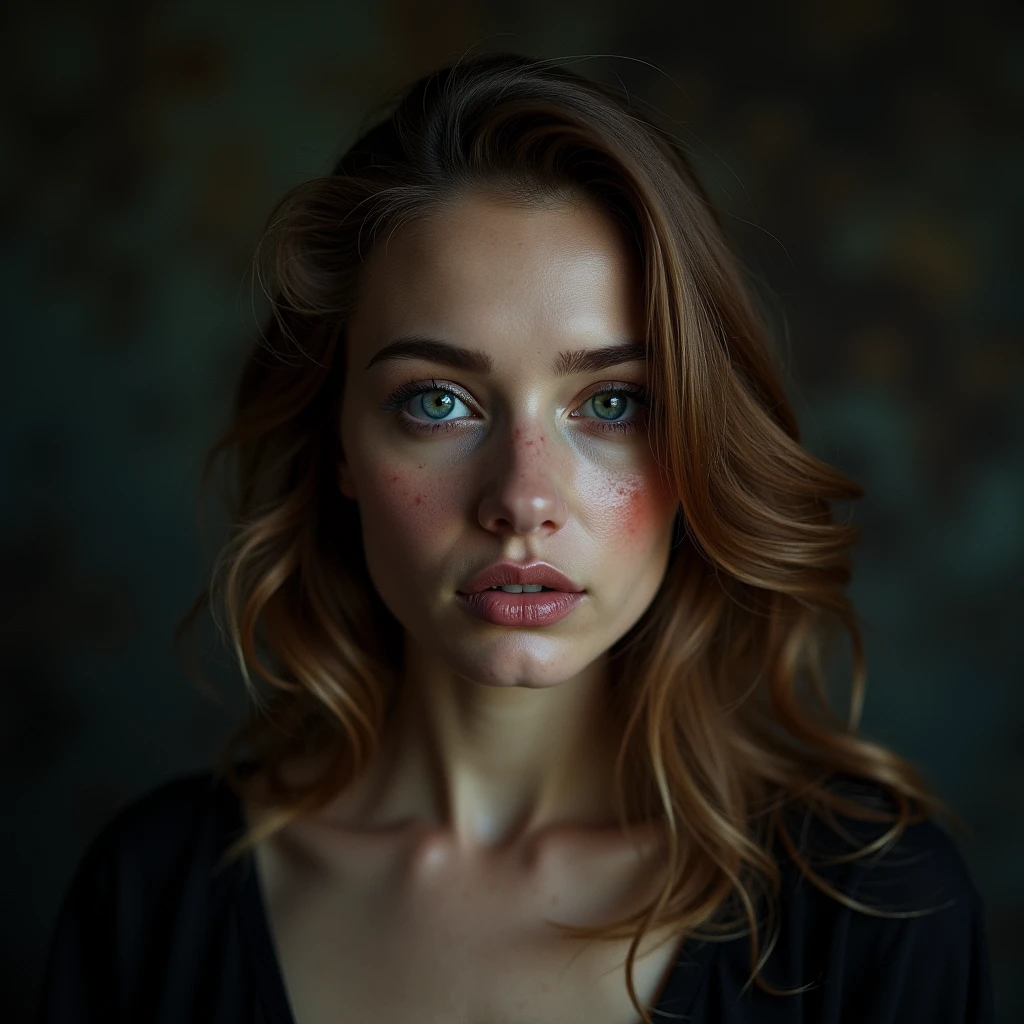 (editorial photograph of a 500 years old (dragon:1.3)), (highly detailed face:1.4) (smile:0.7) (background inside dark, moody, private study:1.3), dark background, by lee jeffries, nikon d850, film stock photography, 4 kodak portra 400 ,camera f1.6 lens, rich colors, hyper realistic, lifelike texture, dramatic lighting, cinestill 800, messy hair, serious, (moles:].4), pale skin, cute sexy, naked, medium breasts, natural skin pores, veiled dressed, mistery. [8K, Best Quality, Masterpiece, Ultra High Resolution, (highly detailed CG unity 8k wallpaper), (best illustration), (best shadows), isometric 3D, octane rendering, ray tracing, highly detailed, (wide panoramic view: 1.1), (Best quality, 4K, 8 k, A high resolution, masterpiece:1.2), absurdity, masterpiece, ultra detailed, (realistic, photorealistic, photorealistic:1.37), hairs, complex parts, HDR, (complex parts:1.12), (hyper detailed, hyper realistic, Soft lighting, spicy:1.2), beautiful figure, Magnificent Anatomy, (complex part, Hyper detailed:1.15). Blurred foreground., (backlit), realistic, masterpiece, high quality, brightness, chromatic aberration, by Jeremy Lipking, 8k uhd, smoke, shadows, contrast, clear sky, looking_at_viewer, (warm hue, warm tone), high details, natural skin pores].
