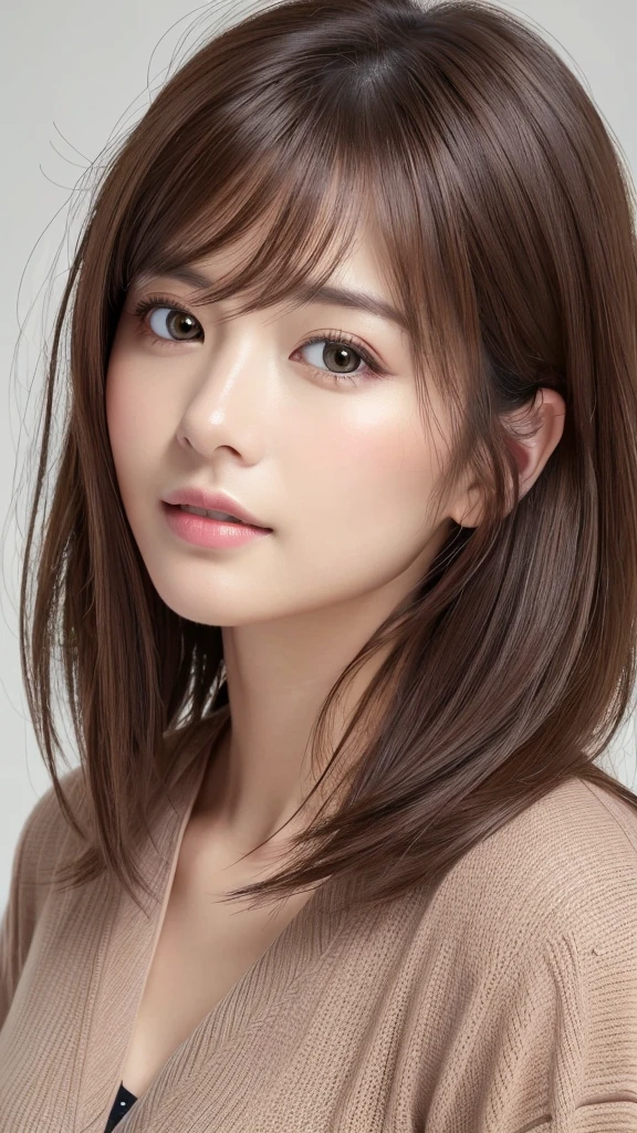 (Representative works:1.3)、(8k、Realistic、RAW Photos、Highest quality:1.4)、(30 year old mature woman)、Small Face、Beautiful Face、(Realistic Face)、No makeup、 NATURAL MAKEUP、light makeup、 ( dark brown hair)、 Beautiful Hairstyle 、Realistic eyes、 beautiful details、 (Realisticな肌)、Beautiful Skin、 ( casual fashion)、 Confused、 charm、超 High Resolution 、 super real、  High Resolution 、Golden Ratio