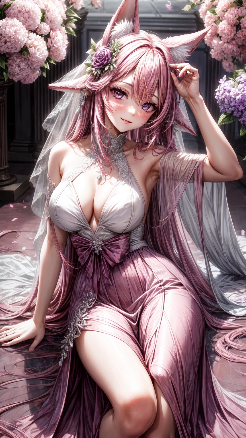 (purple eyes)(Wedding dress)(naked)(Penetration)