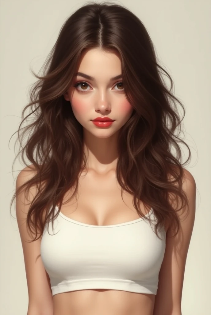 Draw a busty teenager