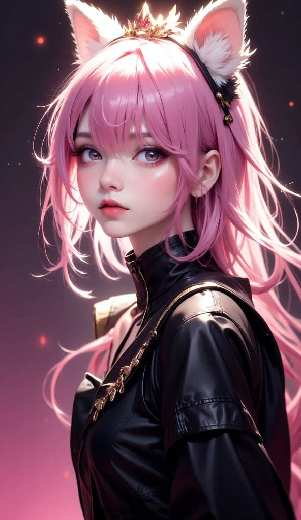 araffe girl with pink hair and a crown on her head, dressed in punk clothes, dressed in crustpunk clothes, anime girl cosplay, cybergothic, wearing a punk outfit, Kerli Koiv as Anime Girl, 1 7 - years old - goth anime girl, belle delphine, anime cosplay, with pink hair, anime girl in real life, Punk Girl