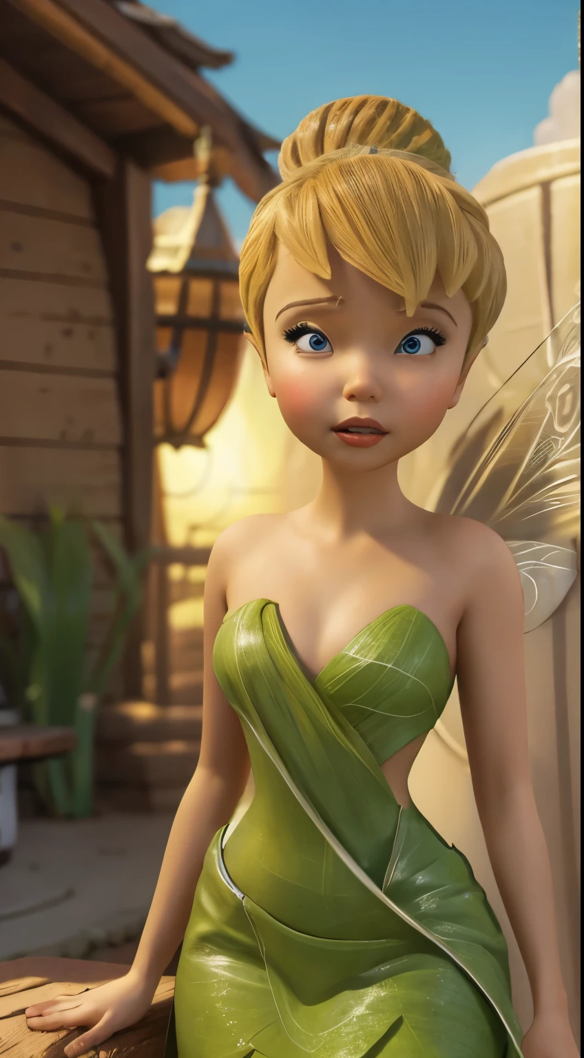 a naked woman,Tinkerbell, detailed green eyes,perfect female body,(exposed breasts),(pronounced vagina),small waist,wide hips,thick thighs,photorealistic,8k,highquality,masterpiece,cinematic lighting,dramatic lighting,chiaroscuro,oil painting,hyperrealistic