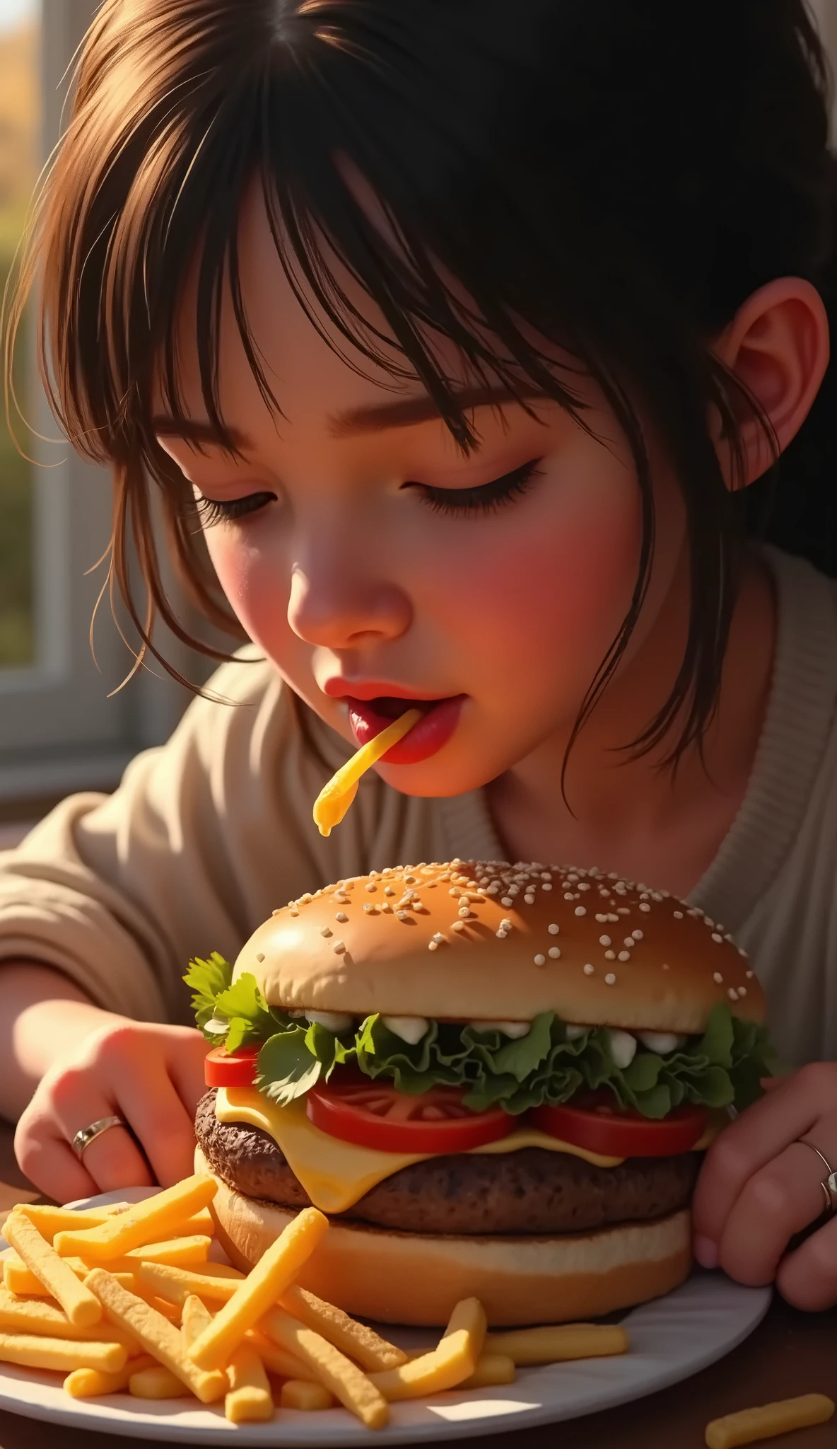 ((Browsing Caution))、masterpiece、((Beautiful Japanese Girl))、((Elementary school girl))、((Cute 12 year old girl))、((Junior.Idol))、(Young Face)、(Black Hair)、(Random Hairstyles)、((nude))、((Flat Chest、Small breasts))、((immature body shape))、((Glowing Skin))、((フルnude))、((オールnude))、restaurant、Fast food、Excessive sweating(Sweaty:1.3), ((Detailed depiction of semen))、((Sperm production))、((Egg white sperm))、((A lot of semen))、((There is food on the table(Sit on a chair and eat))、((Holding food with sperm on it))、((Please open your mouth wide(Eating food that has sperm on it))、((Dining scene))