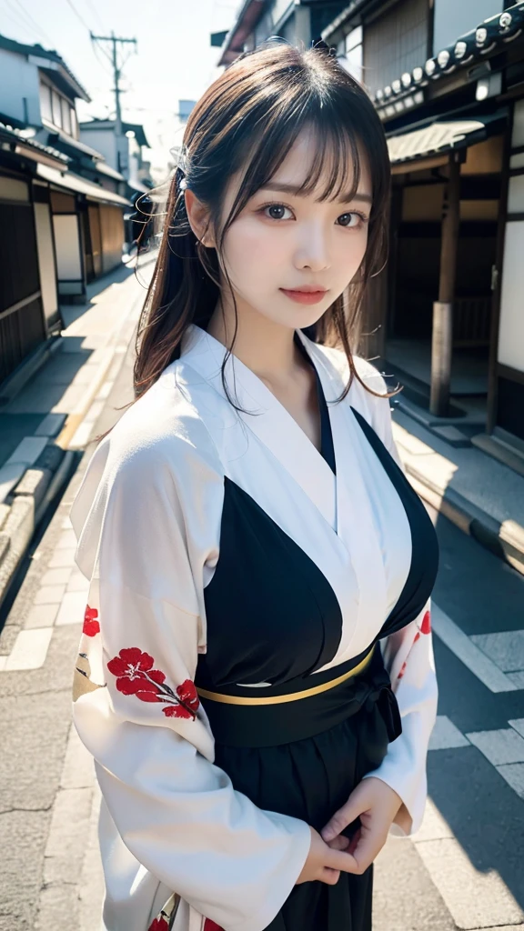 girl、Long black hair、Japanese、Happy smile、Girls' 、mini skirt、White panties、Small breasts、stand up、Side body、hairpin、actual、dynamism、Green background、Very delicately beautiful、Very detailed