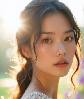 A beautiful girl but make her face blurr