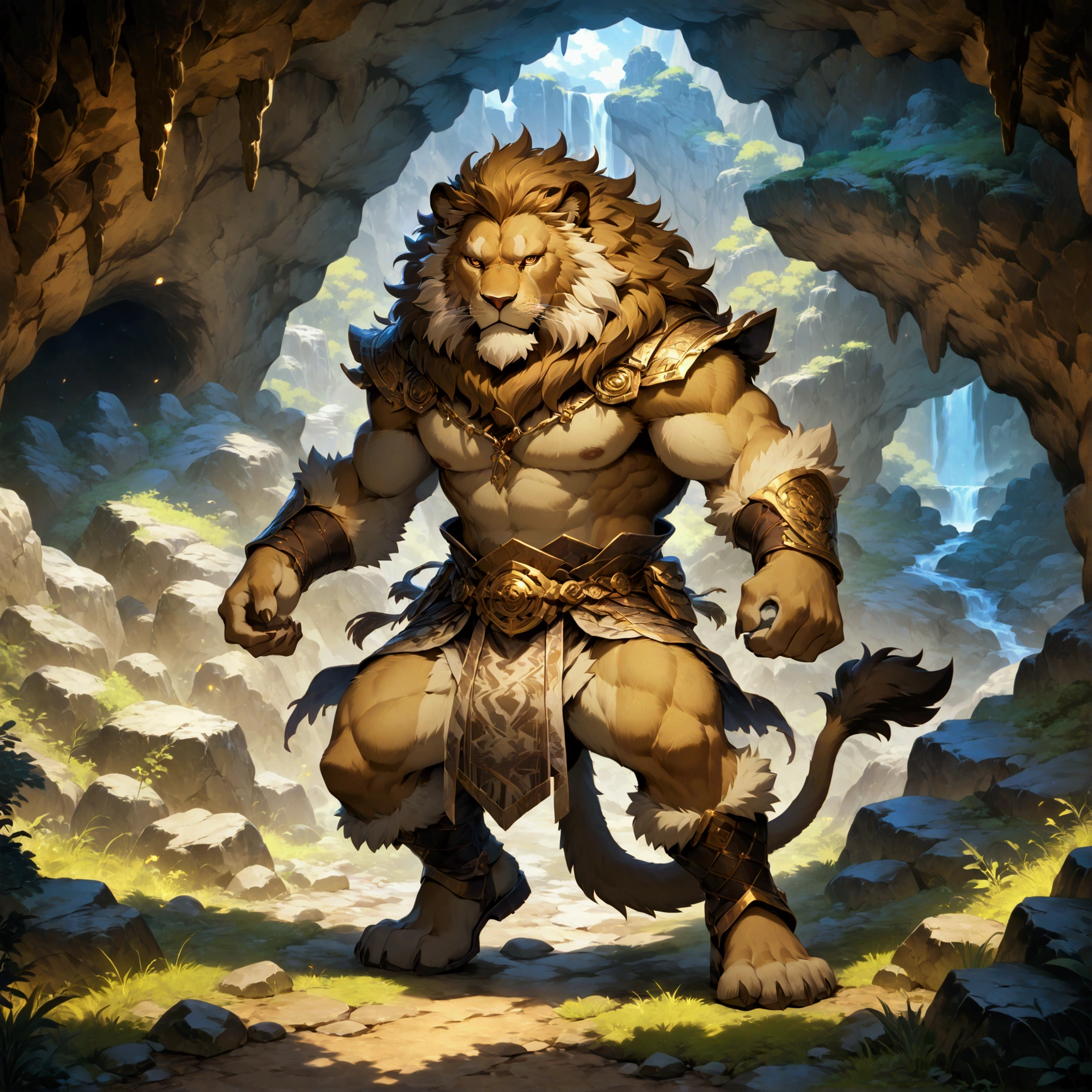 a beautiful and detailed full-size shot of a male anthro barbarian Simba, kenket, Ross Tran,ruan jia, trending on artstation,foxovh, cenematic lighting, smile
Standing upright, top of the rock, red eyes