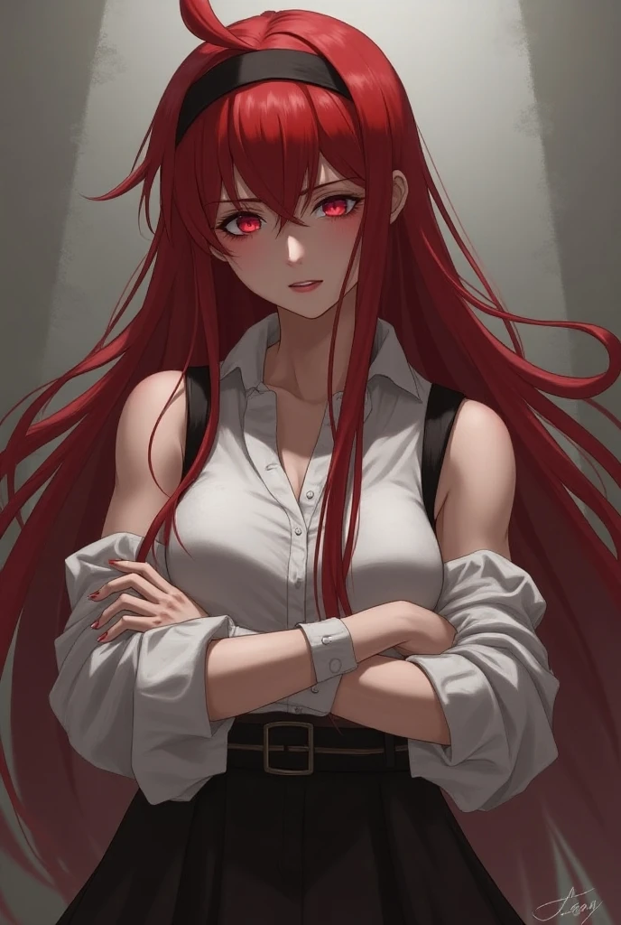 1girl,scared expression open mouth clenched teeth,red hair,red eyes,,sad,despair,,(collar),(leash),,(tied up),(tied wrists),bikini
