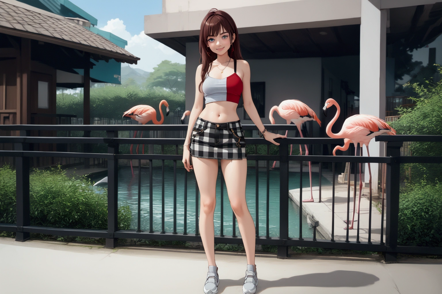 Change the background to a beach in Hawaii