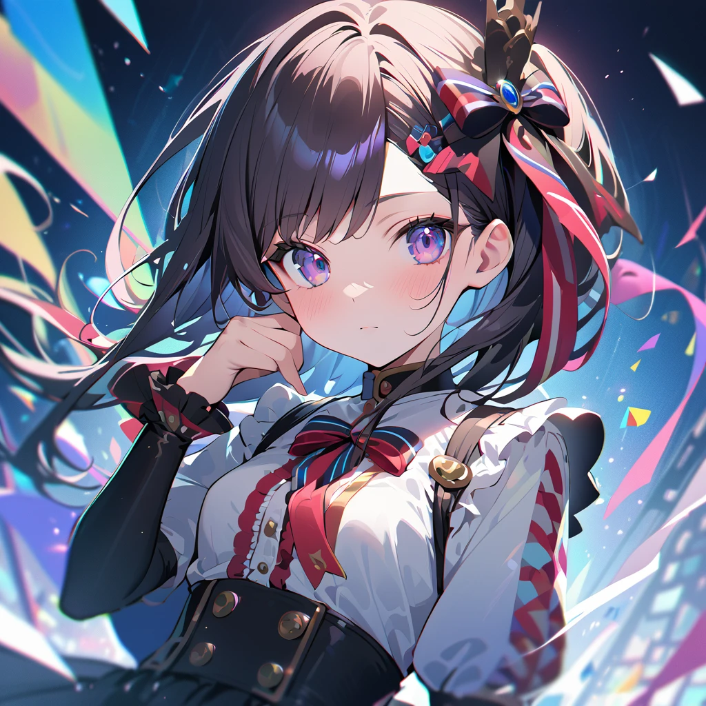 Athena Asamiya, they don&#39;t stop, short hair, hair ornaments, (purple eyes:1.1), purple hair, hair band, star \(symbol\), star hair ornaments, star (symbol), smile,blush,hair ornaments,Double bun hair at the bottom,red cheongsam, red handbag, t high s, blue shorts, lips, arm support, blush, blue sky, , brown footwear, shiny, parted lips, raise your hand, No sleeve,
break outdoors,In town,
break cowboy shot, looking at the viewer,
break (masterpiece:1.2), highest quality, High resolution, unity 8k wallpaper, (figure:0.8), (detailed and beautiful eyes:1.6), highly detailed face, perfect lighting, Very detailed CG, (perfect hands, perfect anatomy),