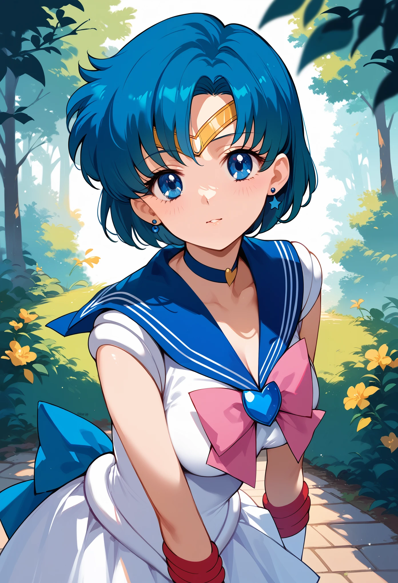 masterpiece, High Resolution , best quality,8k,( Sailor Mercury,Mizuno Ami)