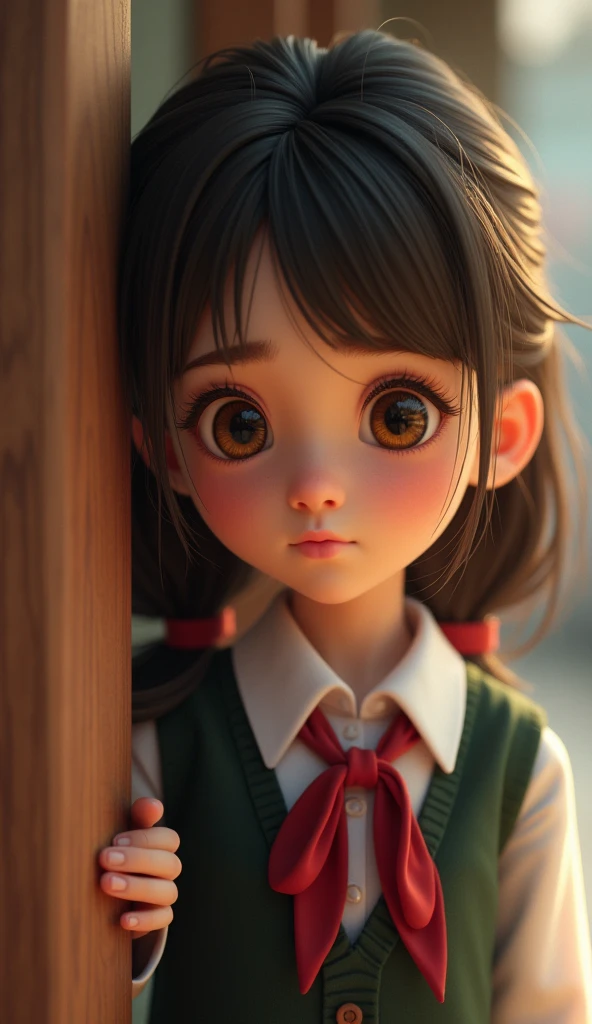 A girl surprised.