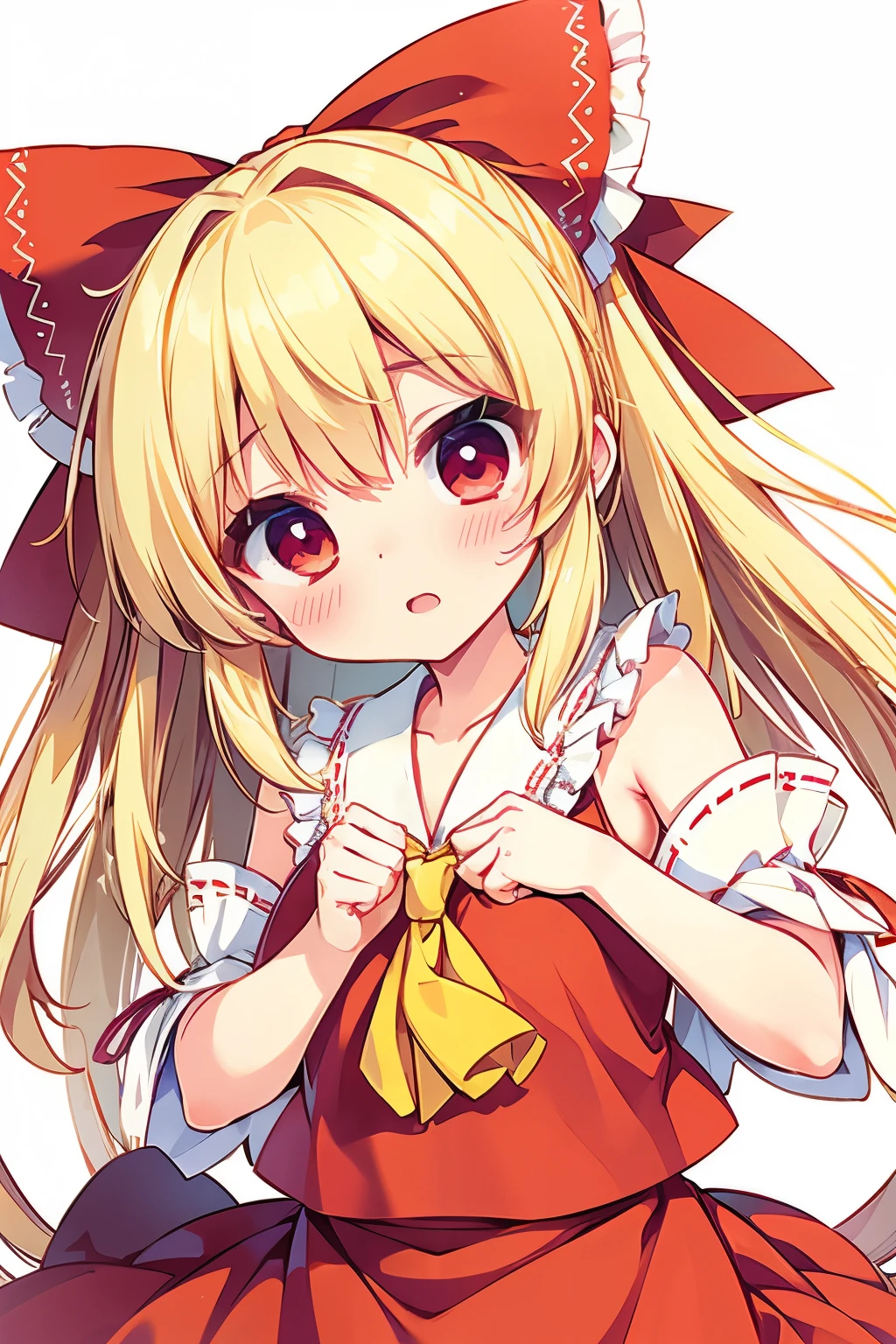 Reimu,blonde,Touhouproject,white background.パンプス