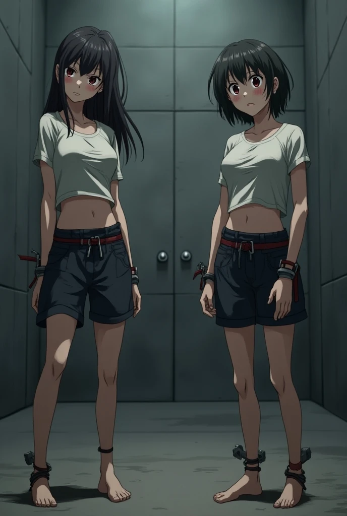 (masterpiece), best quality, ggas_kobeni, brown hair, scared, crying, pale colors