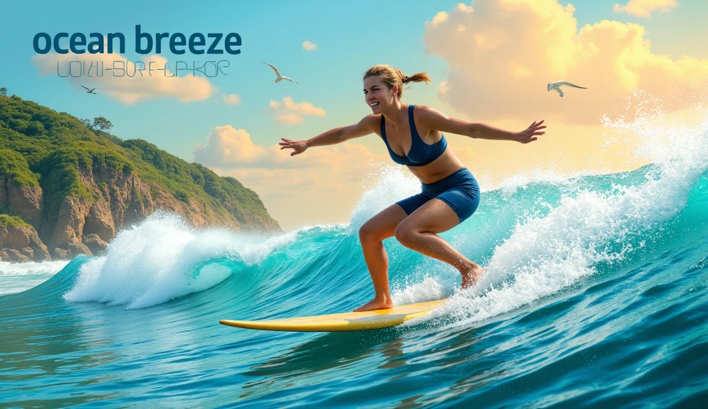 masterpiece, detailed, high quality, absurdres,
yareli, 1girl, solo, faceless, dynamic pose, surfing on fishes, sunny,