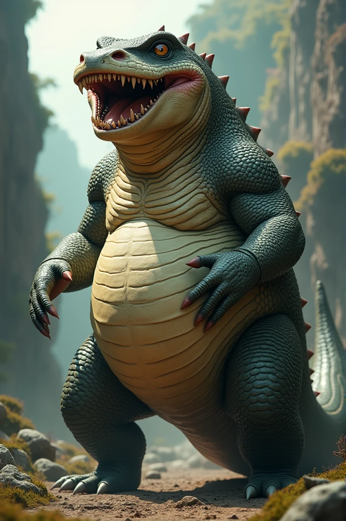 godzilla, female anthro godzilla, GodzillaXP (black body, black skin), paws, huge , big boobs, big boobs, , (((black strapless bra, black navy panties, nipple outline)), (((stone hallway, old building, detailed background))), furry, 8k hd, fine details, Wrinkly body, fat, obesse, cinematic lighting, detailed background, kenket, breasts, perfect breasts, Perfect, chubby, perfect body, full body, big pecs, strong legs, dark toned genitalia, anatomically correct genitalia, pink eyes, glowing eyes, empty eyes, close up view, happy, standing, arms behind back, open mouth, (((pose, seductive)), sweating, front view, looking at viewer,