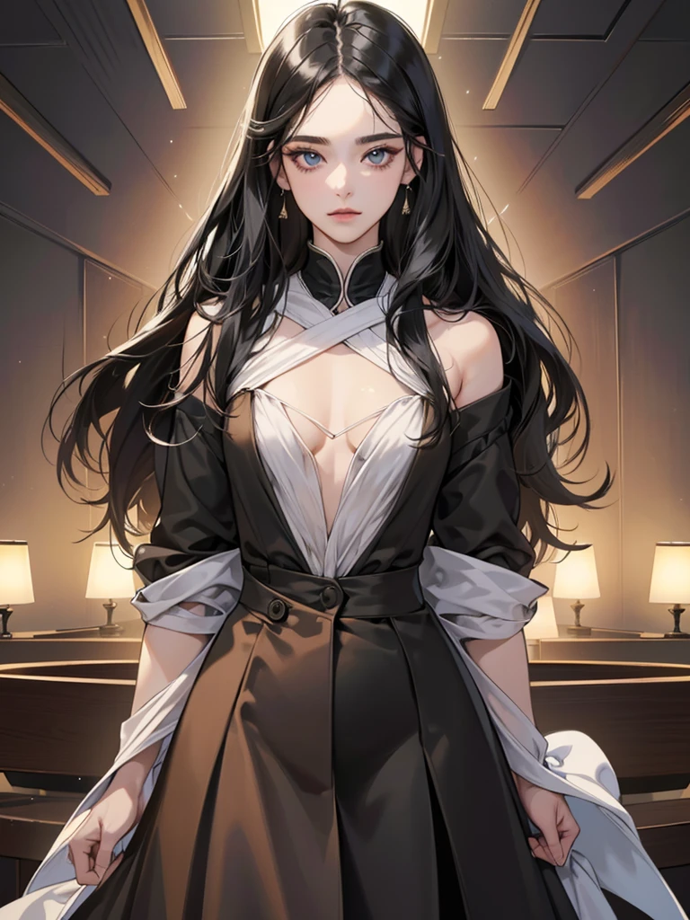 (table top, digital art, digital illustration, 4k, 8k, Super detailed, beautiful images, clear image, realistic, RAW photo, perfect face, perfect lines, perfect eyes, soft lighting) ,1 female, (long black hair,straight hair,bullish look,Beautiful woman,grace,Make up well,19 year old woman,small breasts:1.3),Two handsome men in suits, (human,muscular,solid shoulder width, human,boyish hairstyle,English gentleman'Style,A man in his 30s with a cool expression,28-year-old man with bright smile:1.2),Smile showing your white teeth(embarrassing,shy smile:1.1),light-filled bedroom、on the bed、negligee、couple、couple kissing、romance porn、lie down、lure